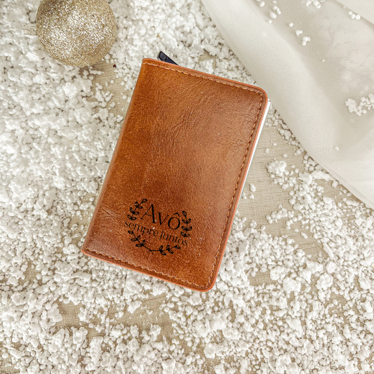 Porta-Cartões em Couro Avô