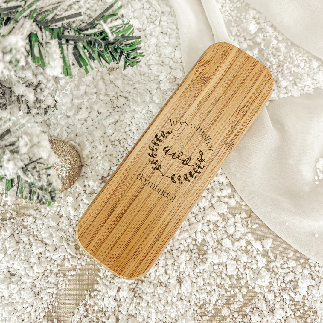 Caixa em Bambu com Caneta Melhor Avô