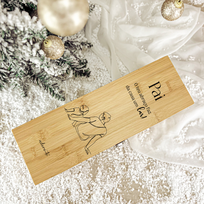 Set de Vinho com Espaço para Garrafa “Pai”