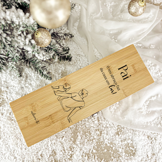 Set de Vinho com Espaço para Garrafa “Pai”