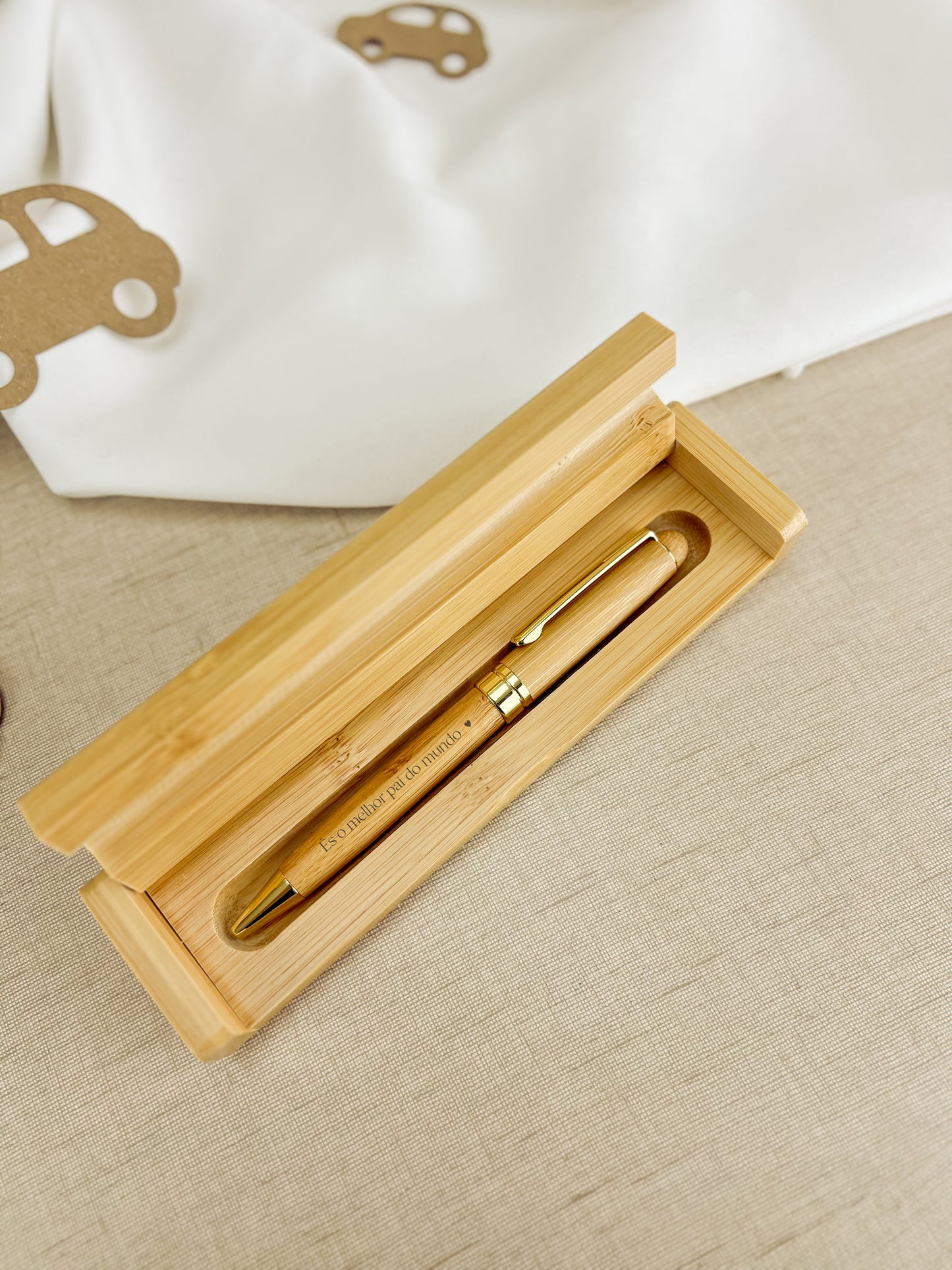 Caixa com Caneta Personalizada para o Dia do Pai (Escrita Azul)