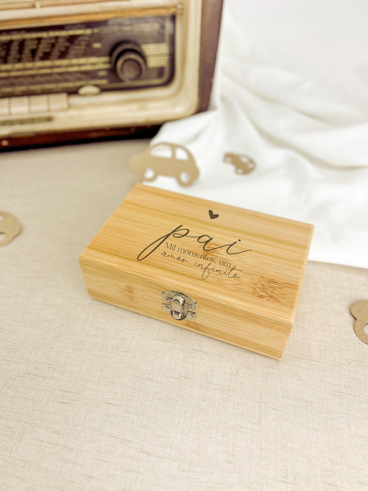 Set de Vinho Retangular Personalizado para o Dia do Pai