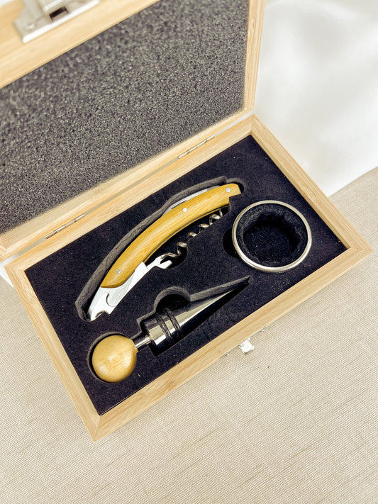 Set de Vinho Retangular Personalizado para o Dia do Pai