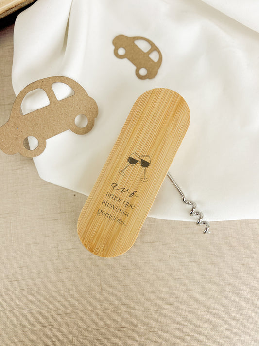 Saca-Rolhas Personalizado com Mensagem para o Dia do Pai