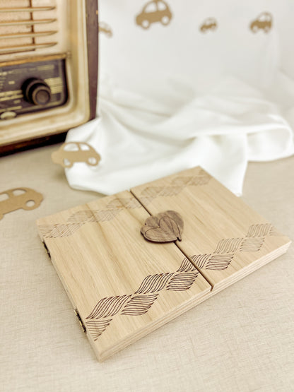 Moldura Livro Dupla Personalizada com Duas Fotografias para o Dia do Pai