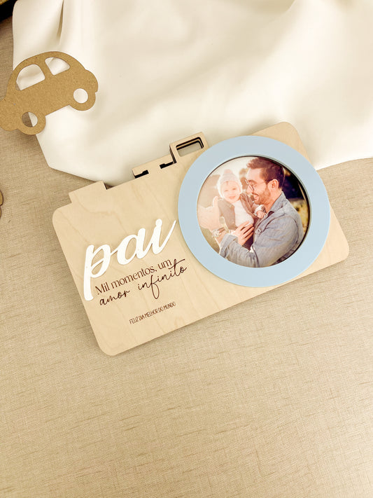 Moldura Câmera Retro Personalizada para o Dia do Pai (Foto Quadrada)