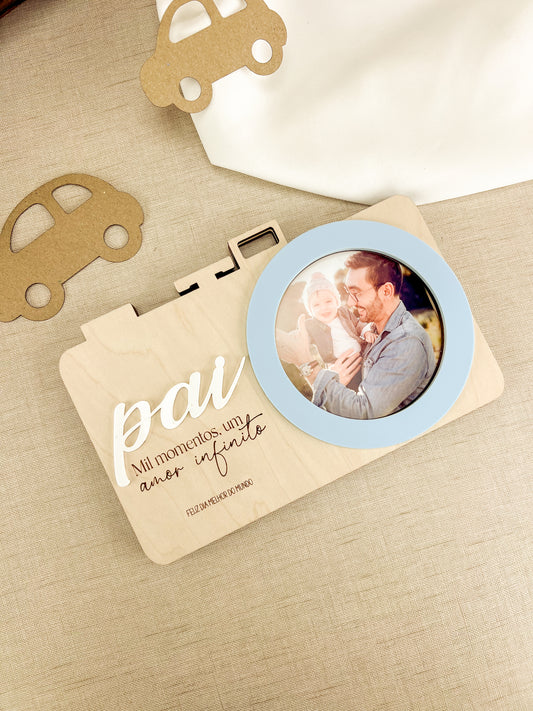 Moldura Câmera Retro Personalizada para o Dia do Pai (Foto Quadrada)
