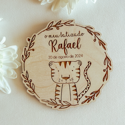 Conjunto Convite e Lembrança de Batizado – Modelo Tigre